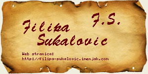 Filipa Šukalović vizit kartica